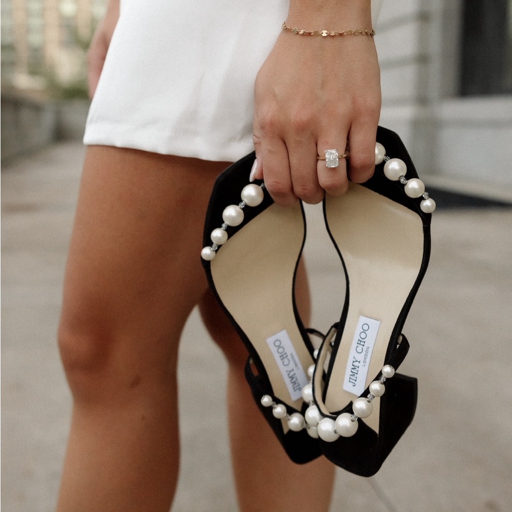 Jimmy Choo Black Amara 45 Women's Shoes